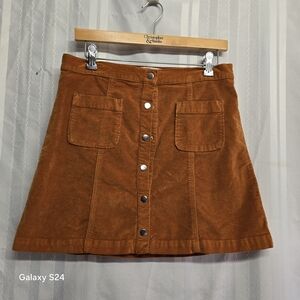 unban Outfitters Women's Brown Corduroy Skirt